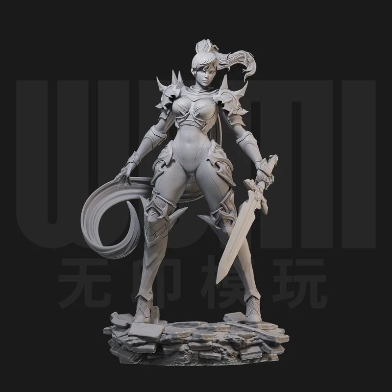 1/24 Female Warrior Resin Model Figure Gk Micro Miniature 3d Printed White Model Toy Unassembled And Unpainted Kit
