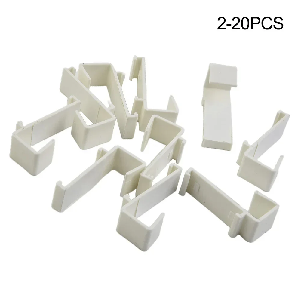 2/10/20PCS Curtain Drapery Clips Double Roller Blind Clamp Carrier Without Drilling Sash Door Holder 17mm Curtain Hook Accessory