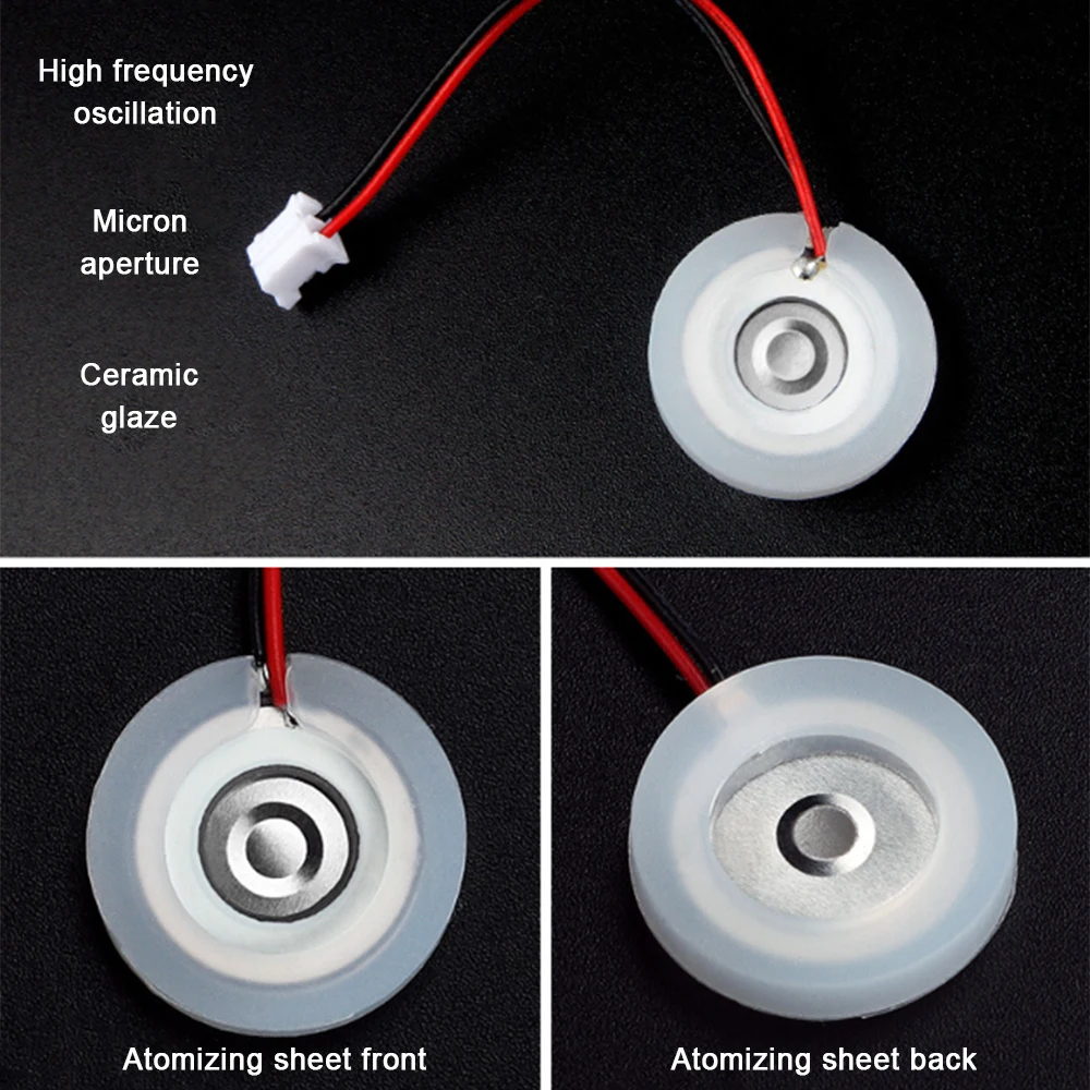 Humidifier Atomizing Plate Ultrasonic Atomizer Humidifier Accessories Microporous Atomizing tablets 10mm with PH2.0 Terminal