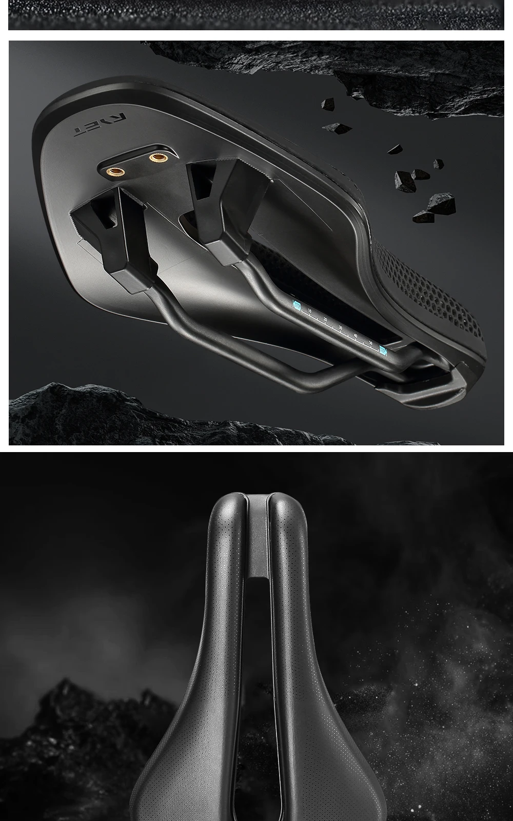 RYET 3D-Gedruckter 167g/199g TT-Sattel, 242x133mm Carbonfaser-Schiene Kurznasen-Aero-Design für Zeitfahr- und Triathlon-Fahrradteile – Detail 14