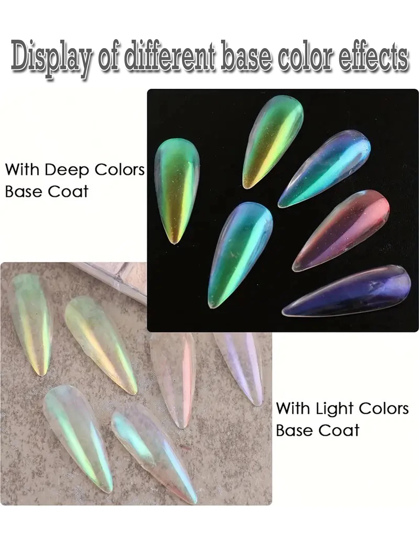 6 teile/satz Schimmernde Aurora Nagel Pulver Multichrome Metallic Spiegel Wirkung, Chameleon Gel Polnisch Qualität Tauch Pulver