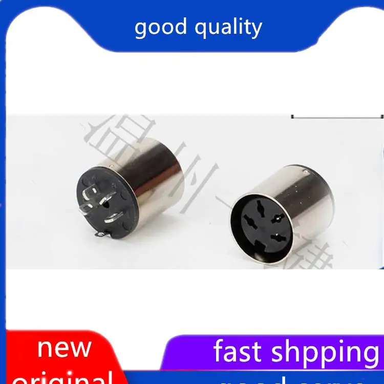 10 قطعة الأصلي الجديد DSCT-4-07m كبير لوحة المفاتيح المكونات DIN S محطة 4-pin MIDI أربعة الأساسية المقبس الإناث #1