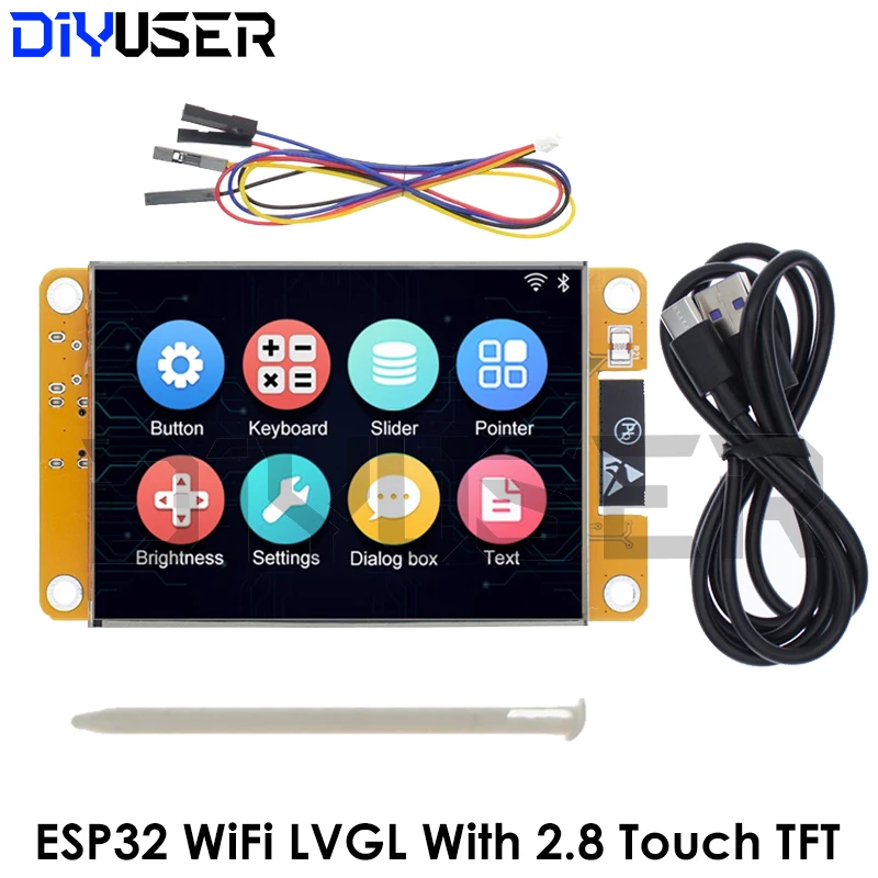Płytka rozwojowa ESP32 LVGL WIFI&Bluetooth z 2.8-calowym ekranem dotykowym 240*320, inteligentny wyświetlacz LCD TFT 2.8 cala