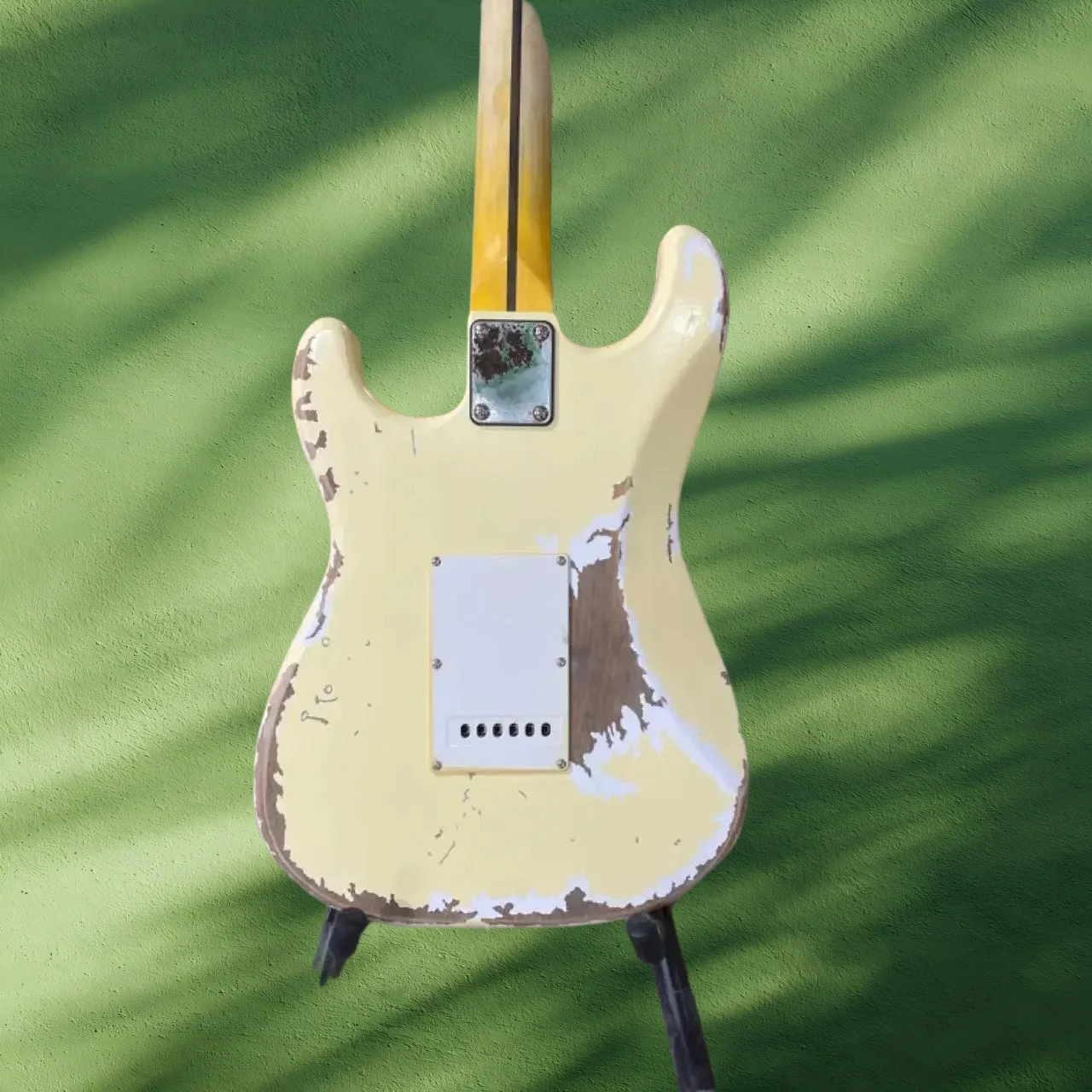Vintage Milk Yellow STS 21 Frets Mengmu Duty 6 Strings Suitable for Beginners and Professionals Guitar
