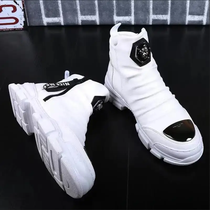 Best quality brand Breathable mesh Step shoes Men casual shoes printed designer fashion Classic high top shoe with size 38-44
