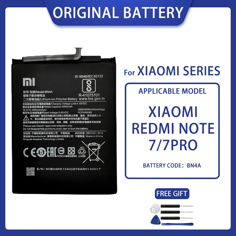 New Original BN4A Replacement Battery For Xiaomi Redmi Note7 Note 7 Pro M1901F7C BN4A Phone Battery 4000mAh+ Free Tools