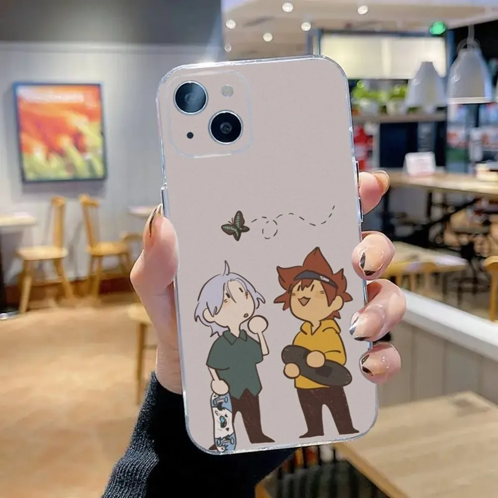 Anime Sk8 The Infinity Phone Case For iPhone 15,14,13,12,11 Plus,Pro,Max,XR,XS,X,7,8 Plus,SE,Mini Transparent Silicone Soft