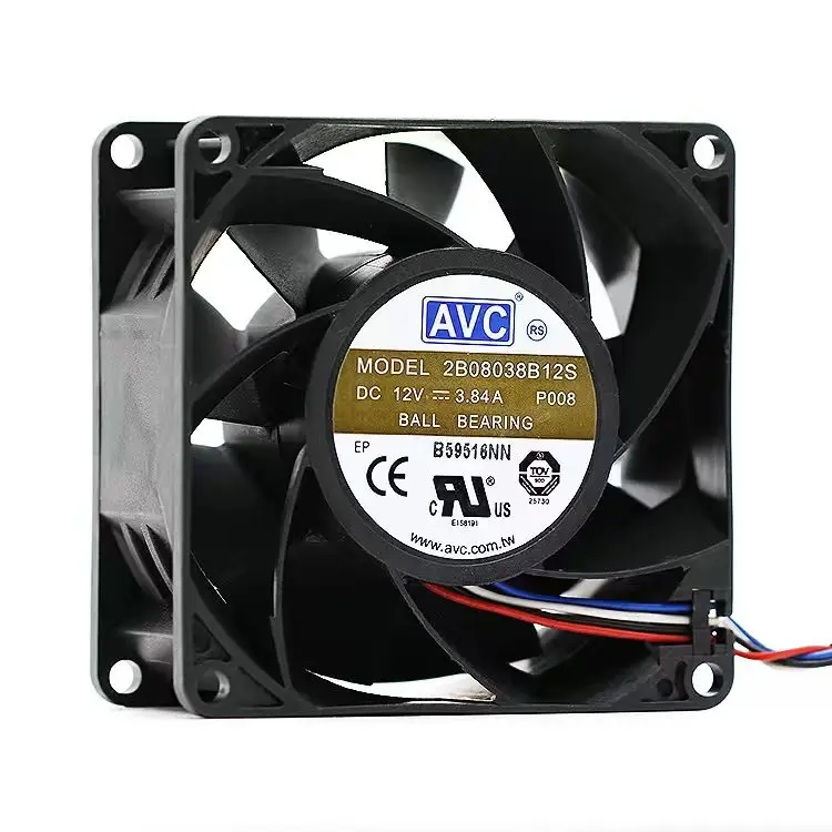 New For AVC 80*80*38 8CM 12V 3.84A 2B08038B12S high speed violent fan