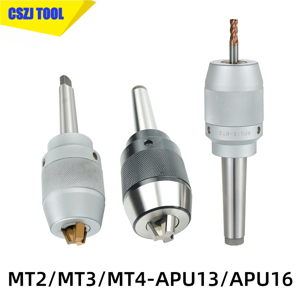 MT2 MT3 MT4 APU13 APU16 Tool Holder MT APU Knife Shank High Quality CNC Integrated Self-tightening Lathe Spindle Tools Holder