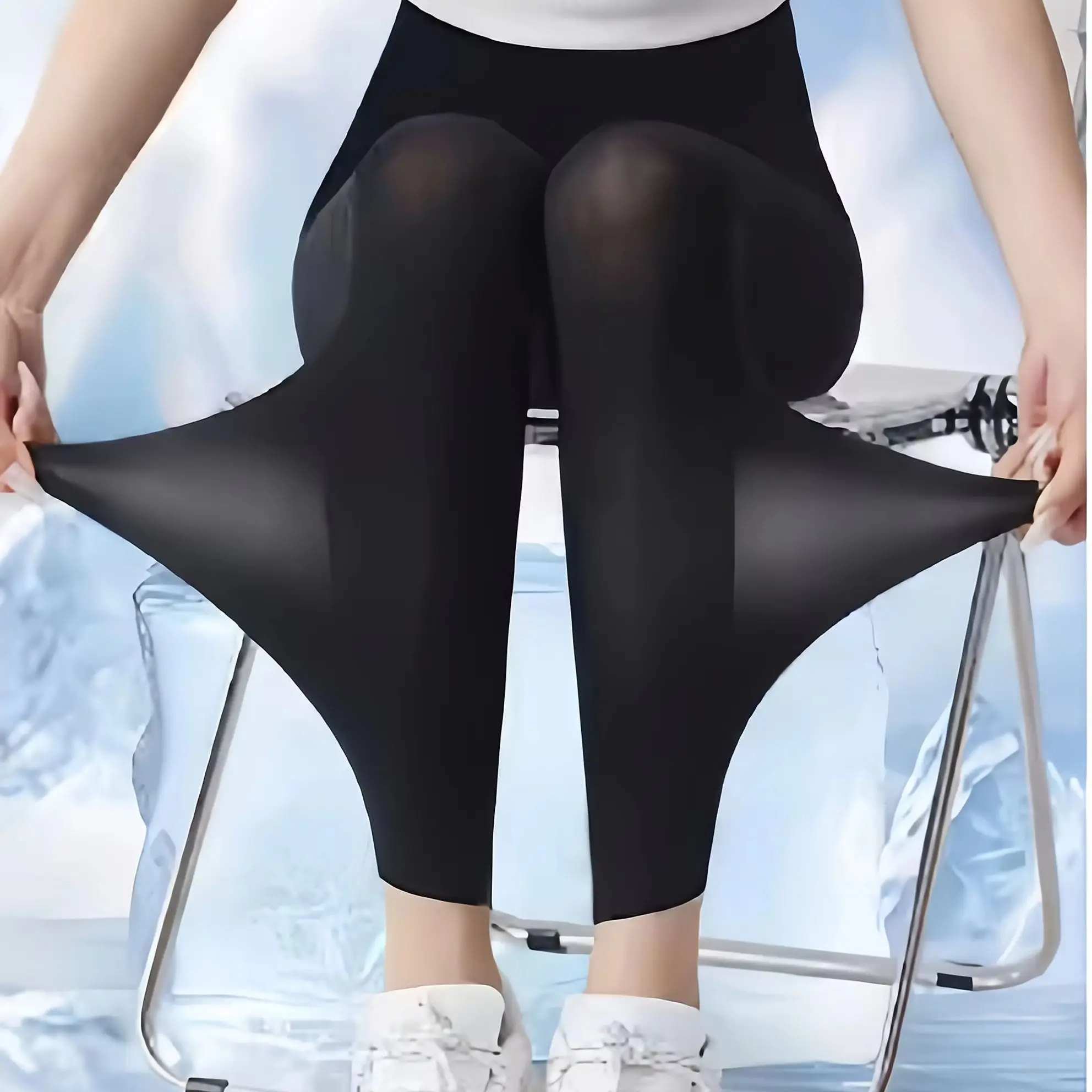 1 Stück Damen-Formhose mit hoher Elastizität, ultradünne Sommer-Outdoor-Leggings, alltagstauglich und lässig. – Detail 1