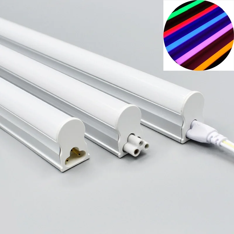 LED switch T5 T8 Tube Light 30cm 60cm LED Fluorescent Tube T5 T8 Wall Lamps white warm pink green blue Plant lamp spotlight