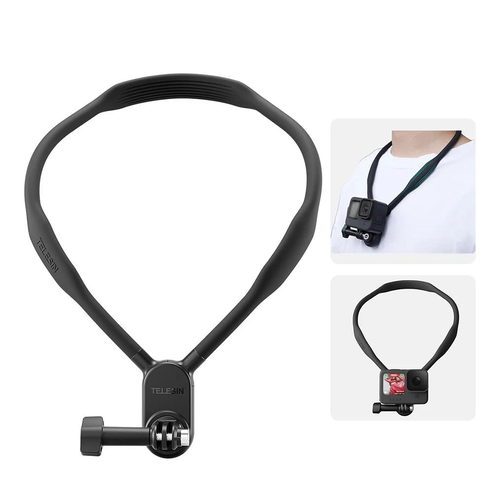

TELESIN SE Neck Mount for GoPro Hero13 12 11 10 9 8 7 6 DJI OSMO Action 5 Pro 4 3 Insta360 X5 X4 DJI Action Camera Accessories