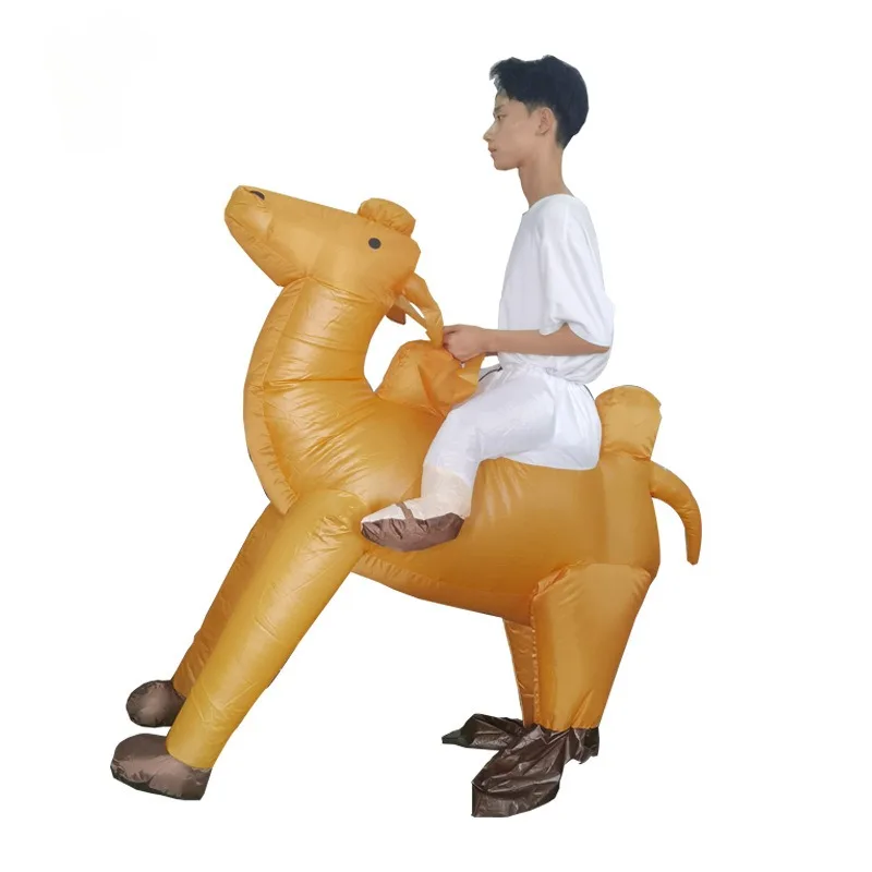 Riding Camel Inflatable Clothing on Amazon Hot Selling Funny Annual Meeting Stage Props Stupid and Cute Cartoon Camel Inflatable