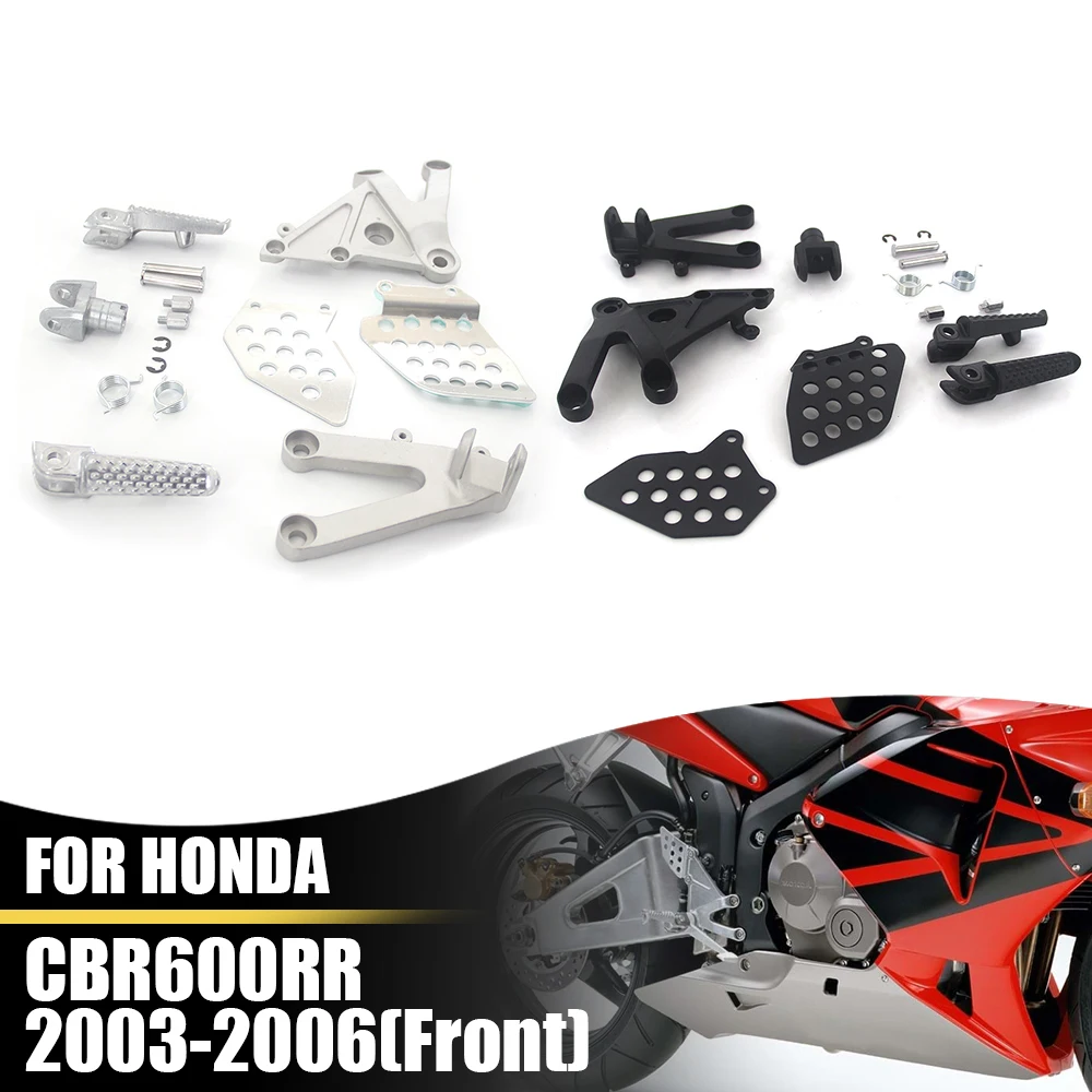 

Motorcycle Front Passenger FootPeg Bracket Footrest Set Foot Rests For 2003-2006 Honda CBR600RR CBR 600RR 2004 2005