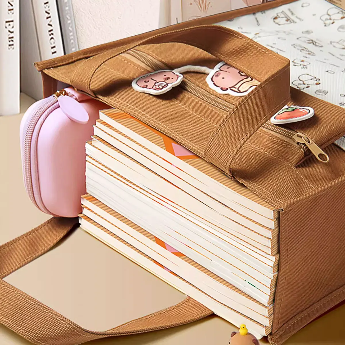 Tutorial Bag for Primary School Students Pencil Bag Canvas Storage Document Bag Training Institution Simple Canvas Tutoring Bag