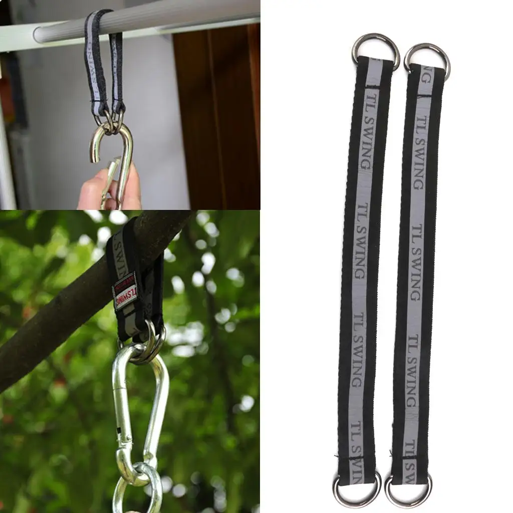 

2Pack Hanging Straps Hammock for Any Swing 5ft With 2 Heavy Duty Carabiner Hooks