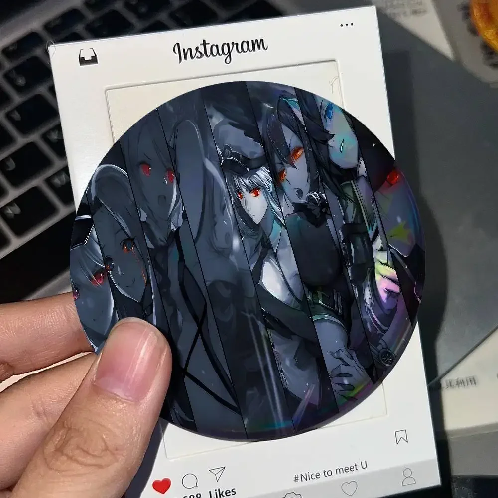 A-Azur Lane Girl Bathroom For Badge Laser Holographic Custom Badge Image Metal Lapel Pin Brooch For Clothing Backpack Decorative