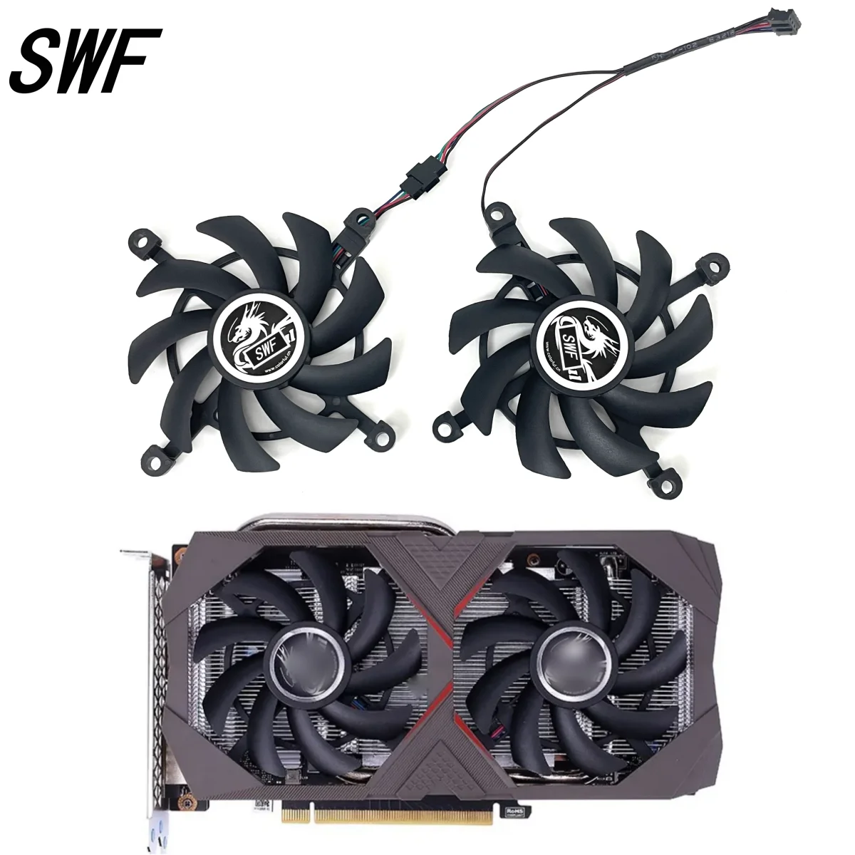 2PCS 85MM RTX 2060 2060Super GPU Fan For Colorful GeForce GTX 1660 TI 1660 Super Graphics card cooling fan