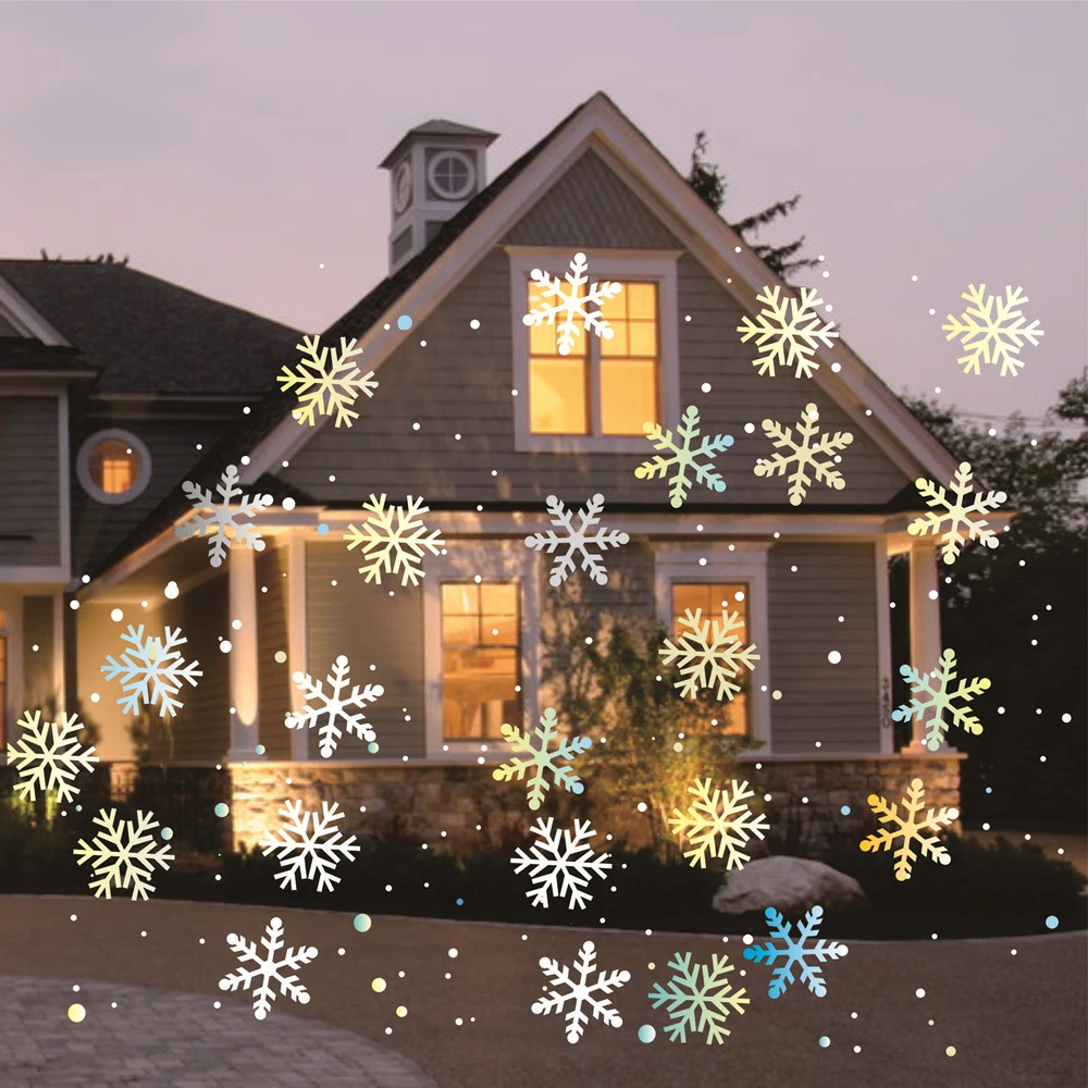 Christmas Snowstorm LED Projection Lamp Holiday Snowflake Projector Light Remote Control and Timing for Wedding Home Party Decor