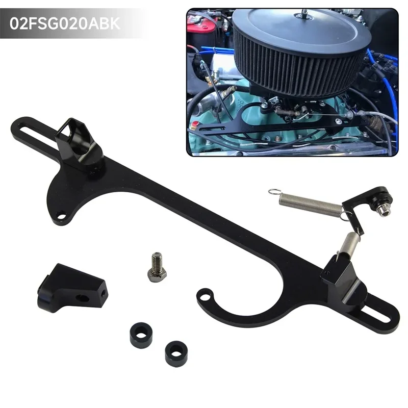 Throttle Cable Return Spring Adjustable Bracket for 4150 4160 Series Carburetor Edelbrock Billet Performance Aluminum Black