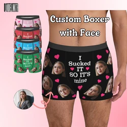 Custom Boxers With Lower Face Personalized Text On Boxer Funny Underwear For Boyfriend Husband Custom Valentine's Day gifts