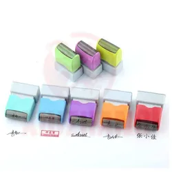 New Customized Self-Inking Stamp Photosensitive signature stamp DIY your cartoon name stamp DIY Scrapbooking diary Card 13*33mm