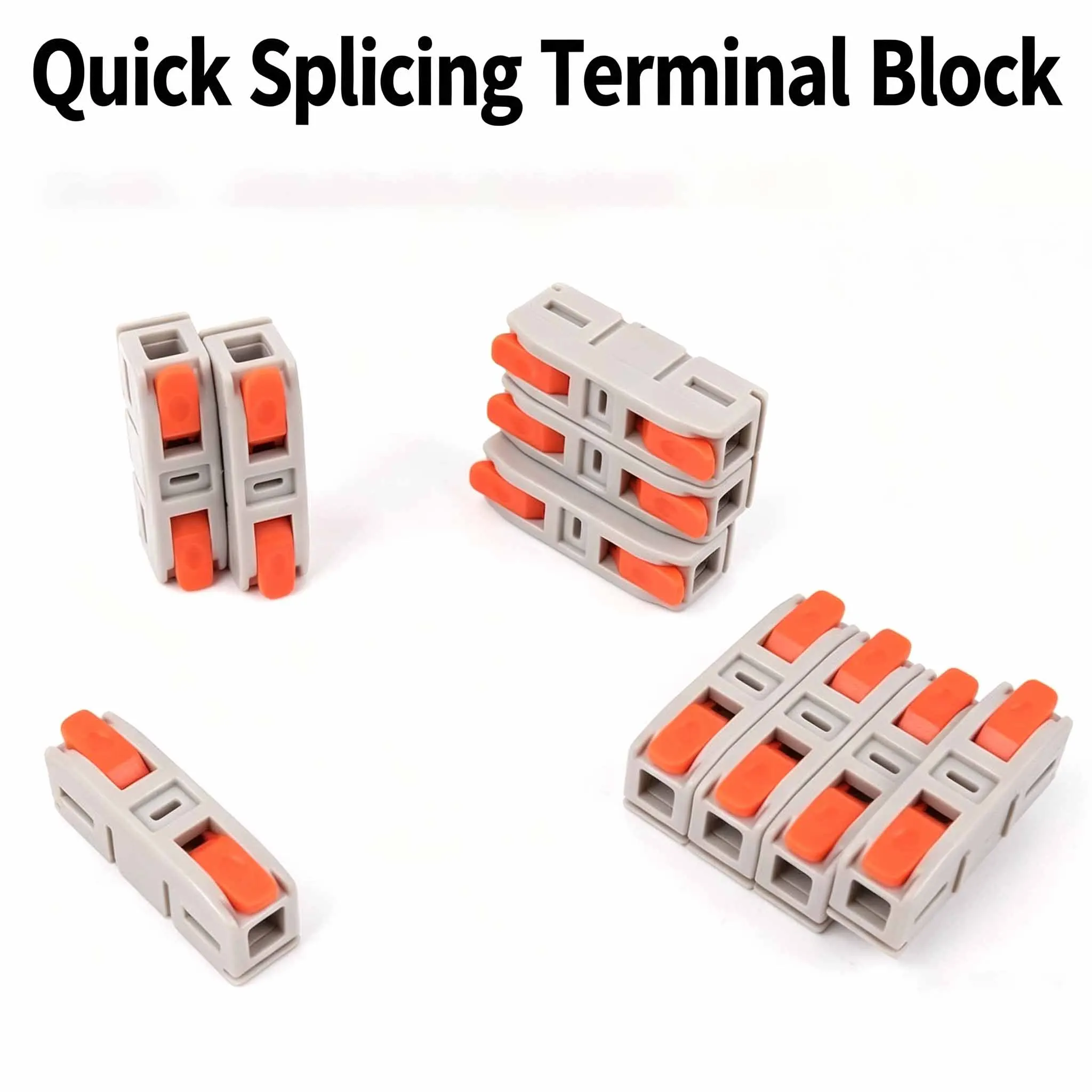 10/50/100PCS Push‑in Quick Wire Connectors Universal Compact Splicing Terminal Blocks Home Electrical Cable Wiring Connectors