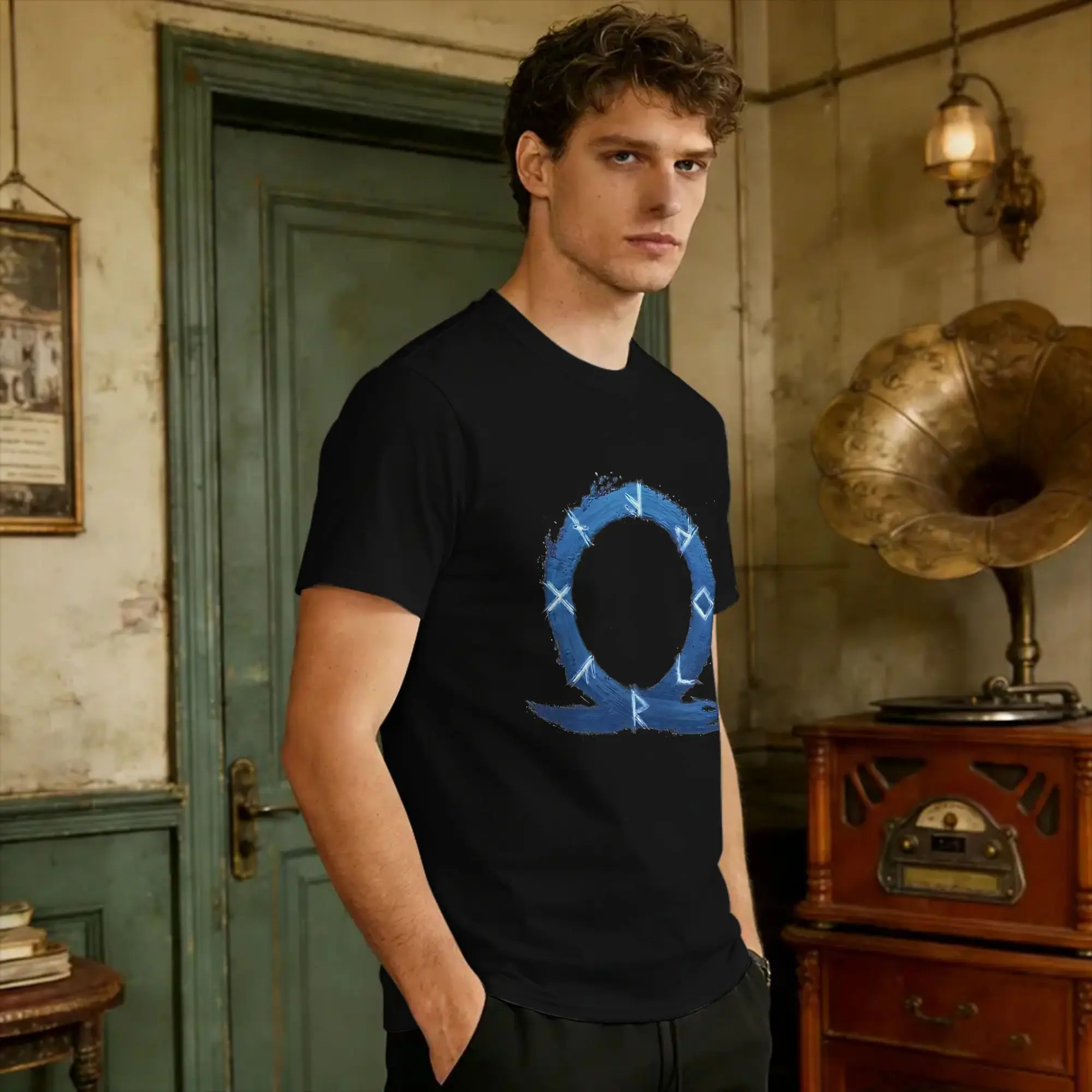 Streetwear T-Shirt God Of War Ragnarok HD Logo   100% Cotton T Shirts God Of War Novelty Tee Shirt for Men Summer Clothing
