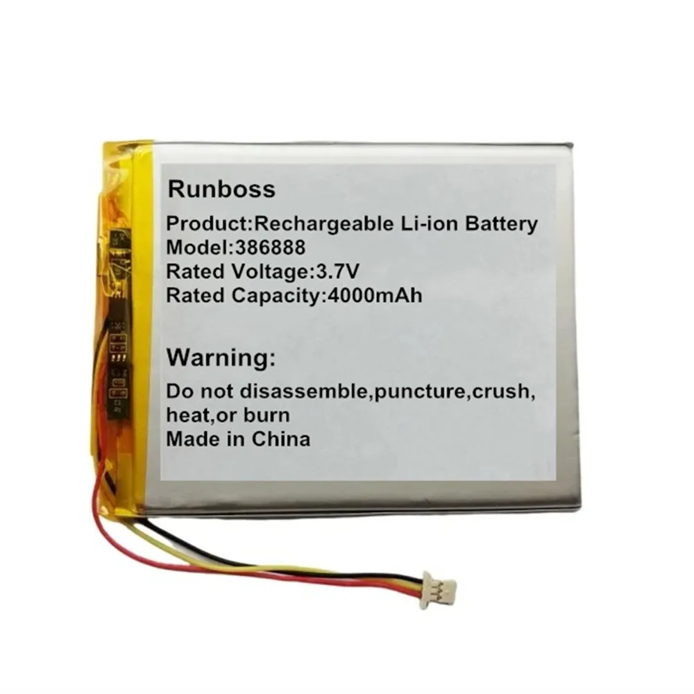 Batería de 4000mAh 386888 407090 para Onyx Boox i8 DARWIN 3 4 5 6 C63ML C63L T76ML T76SML C65ML C65HD T68 Carta2 N96C/ML E-books