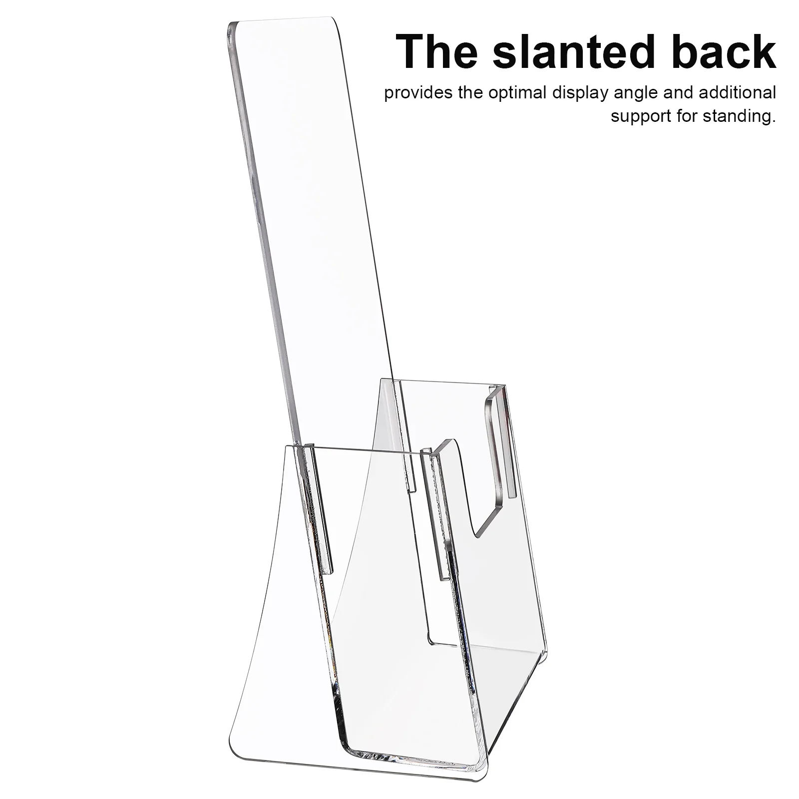 2 Pcs Display Stand Acrylic Office Magazine Rack Holder Literature Organizer File Organizers