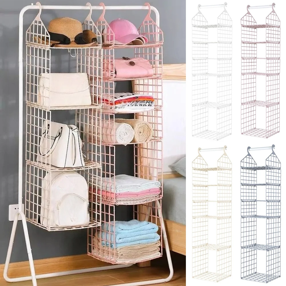 

Clothes Storage Wardrobe Hanging Organizer Cabinets Hanger Home Handbag Holder Clothing Organization Dressing Room Accessories