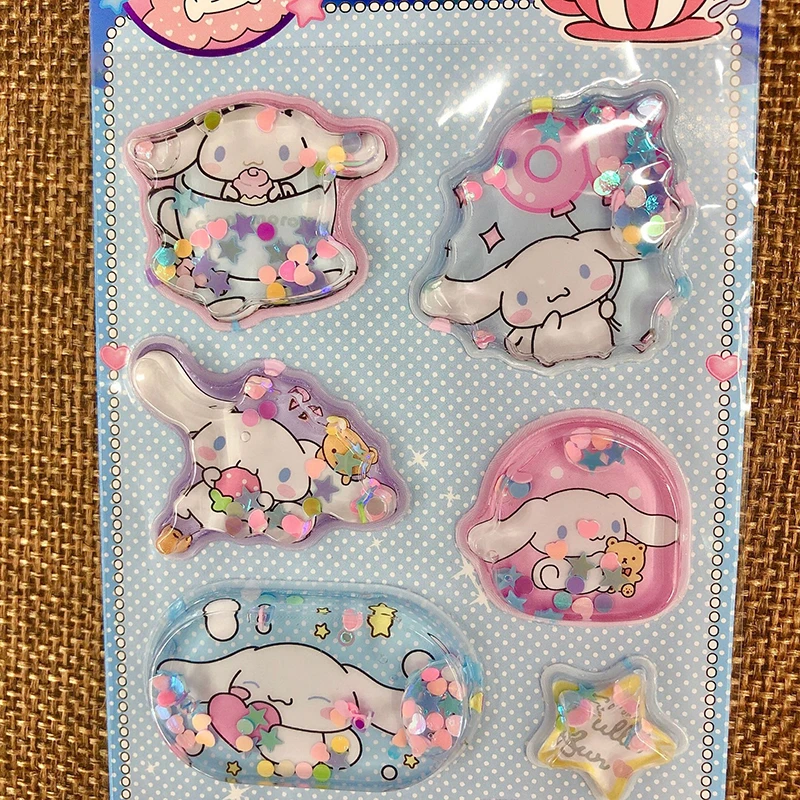 1 시트 Sanrio 3D 쉐이크 스티커 DIY 노트 앨범 일기 핸드북 장식 학교 학생 문구 용 귀여운 애니메이션 카와이