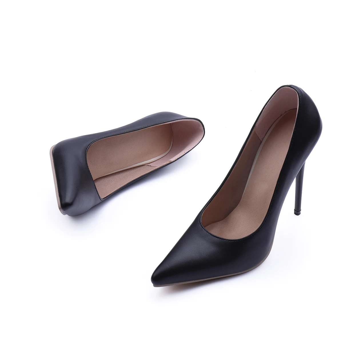 Super high heels women's single shoes sexy slim heels oversized fashion classic solid color versatile black