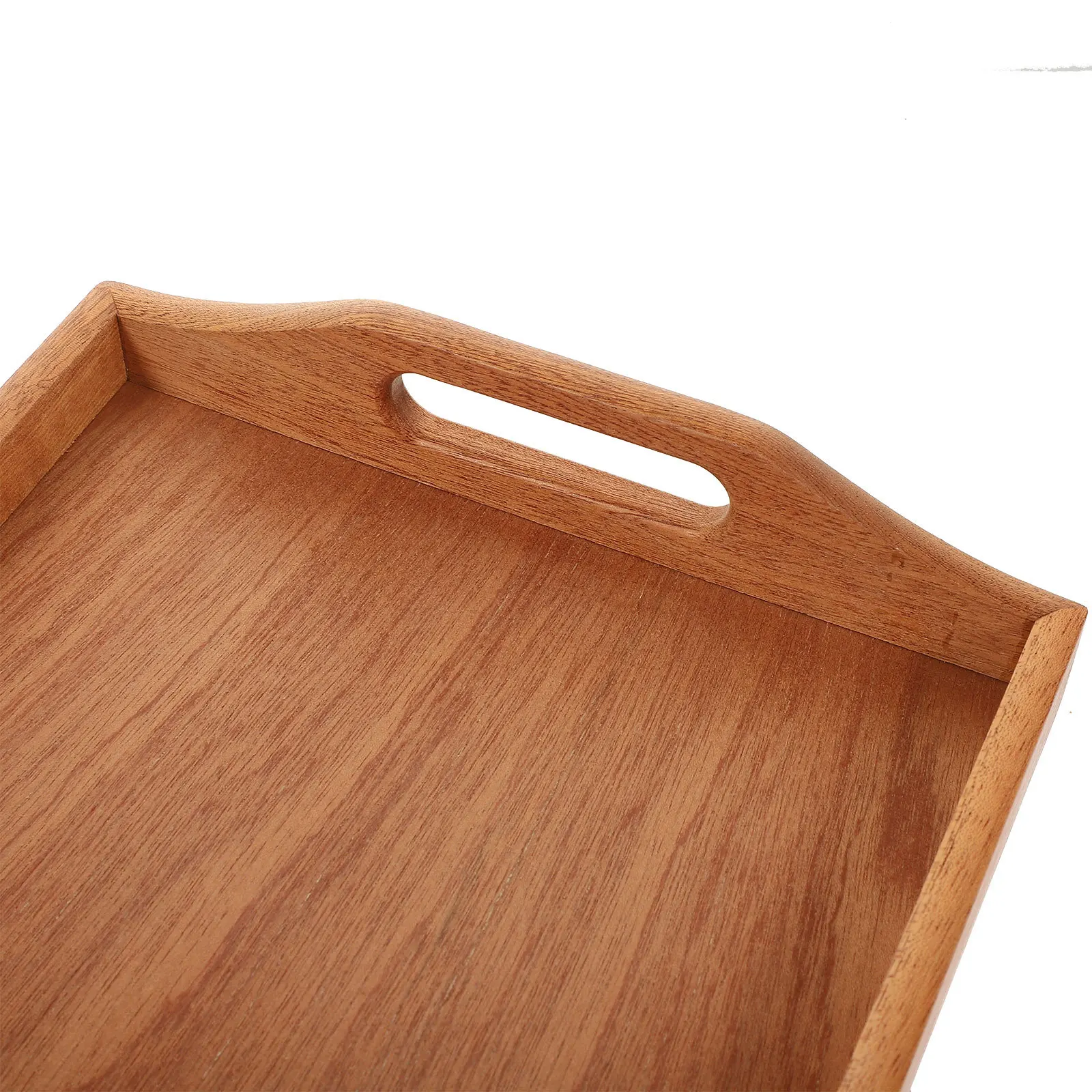 

Wood Serving Tray Wooden Tea Plate Practical Multi-Purpose Food Storage Tray for Fruit Bread Dessert Snack Dining