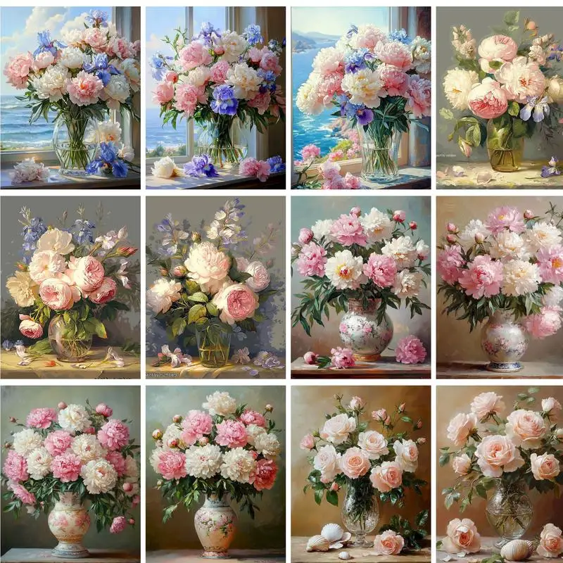 

GATYZTORY 40x50cm Modern Painting By Numbers Pictures By Numbers Vase Number Painting Home Decor For Adults Diy Gift Set