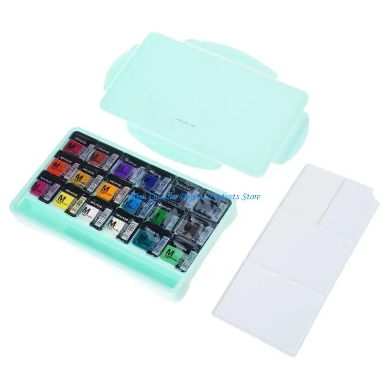 U2JE All-purpose 18 Colors Gouache Watercolor Paint Set Non Toxic Pigments for Professional Artists Kids Art Students