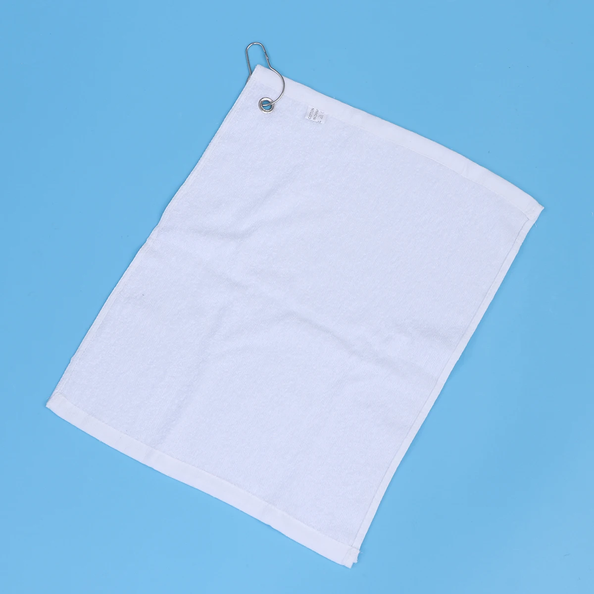 

3pcs Portable Towel Practical Hole Towel with Hook Comfortable Cotton Sports Towel for Outdoor Indoor Use (White)