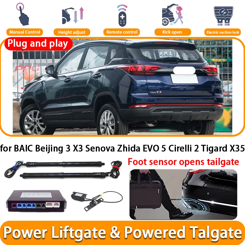 for BAIC Beijing 3 X3 Senova Zhida EVO 5 Cirelli 2 Tigard X35 Car OEM Electric Automatic Powered Tailgate Power Liftgate System