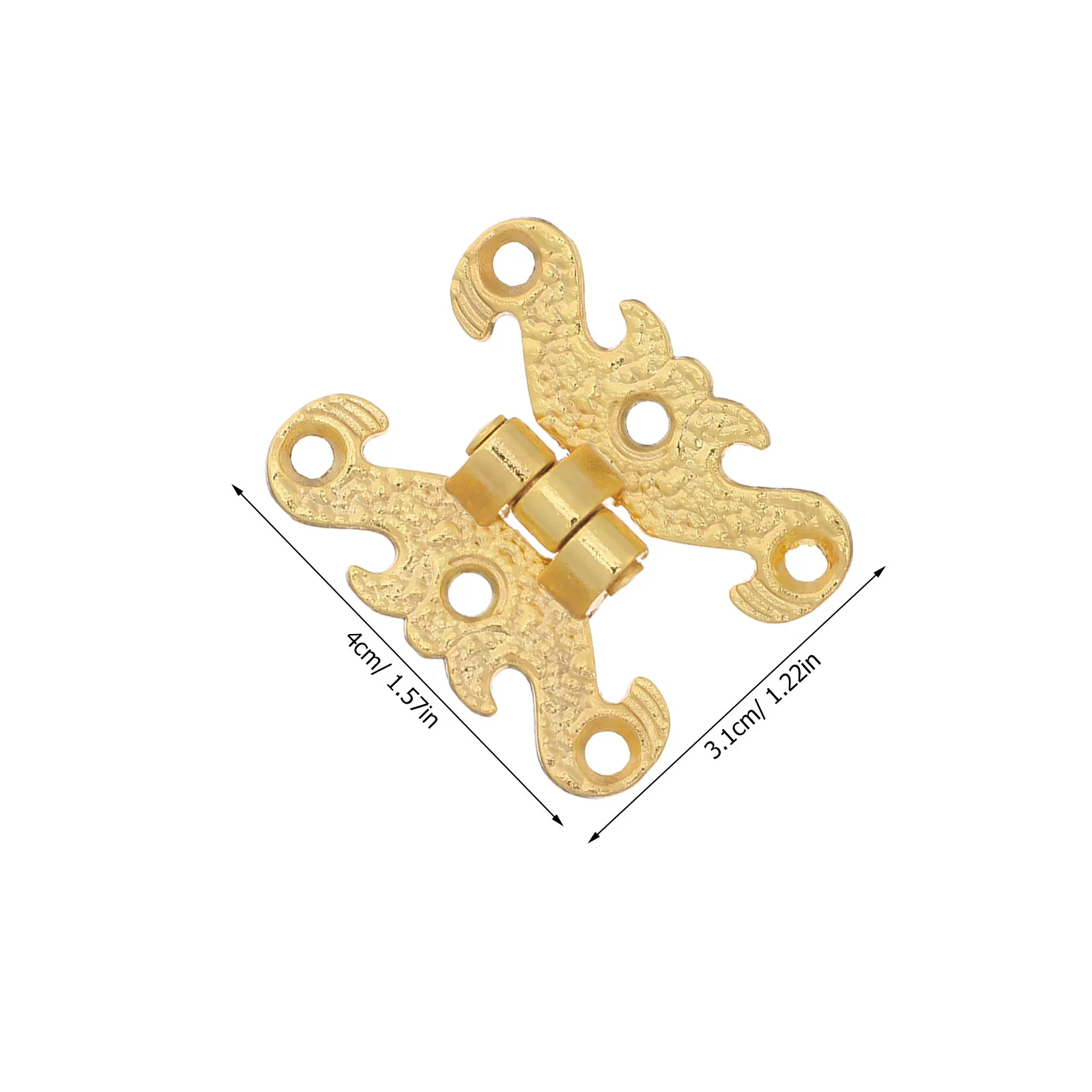 10Pcs Vintage Decorative H-Shape Hinges Zinc Alloy Mini Box Hinges for Jewelry Wooden Chest Cabinet Craft Hardware
