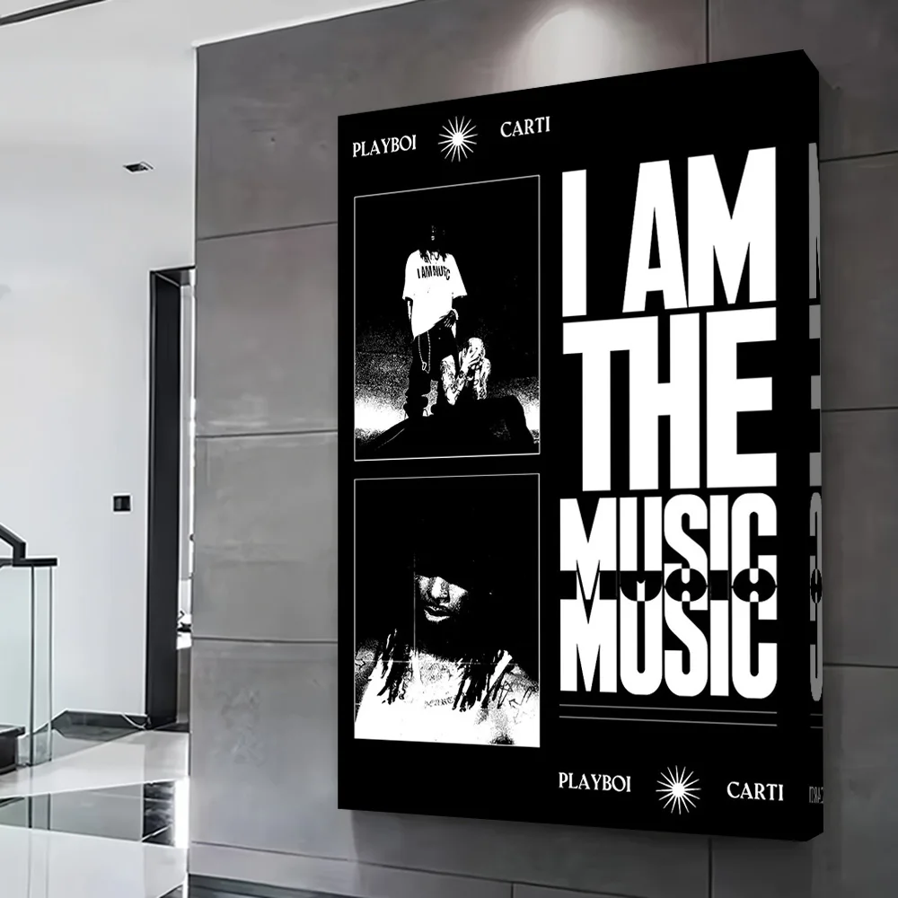 Playboi Carti - I Am The Music Printing Poster Custom Pictures Wall Art Canvas Painting Gift for Luxury Decoration Wand Deko
