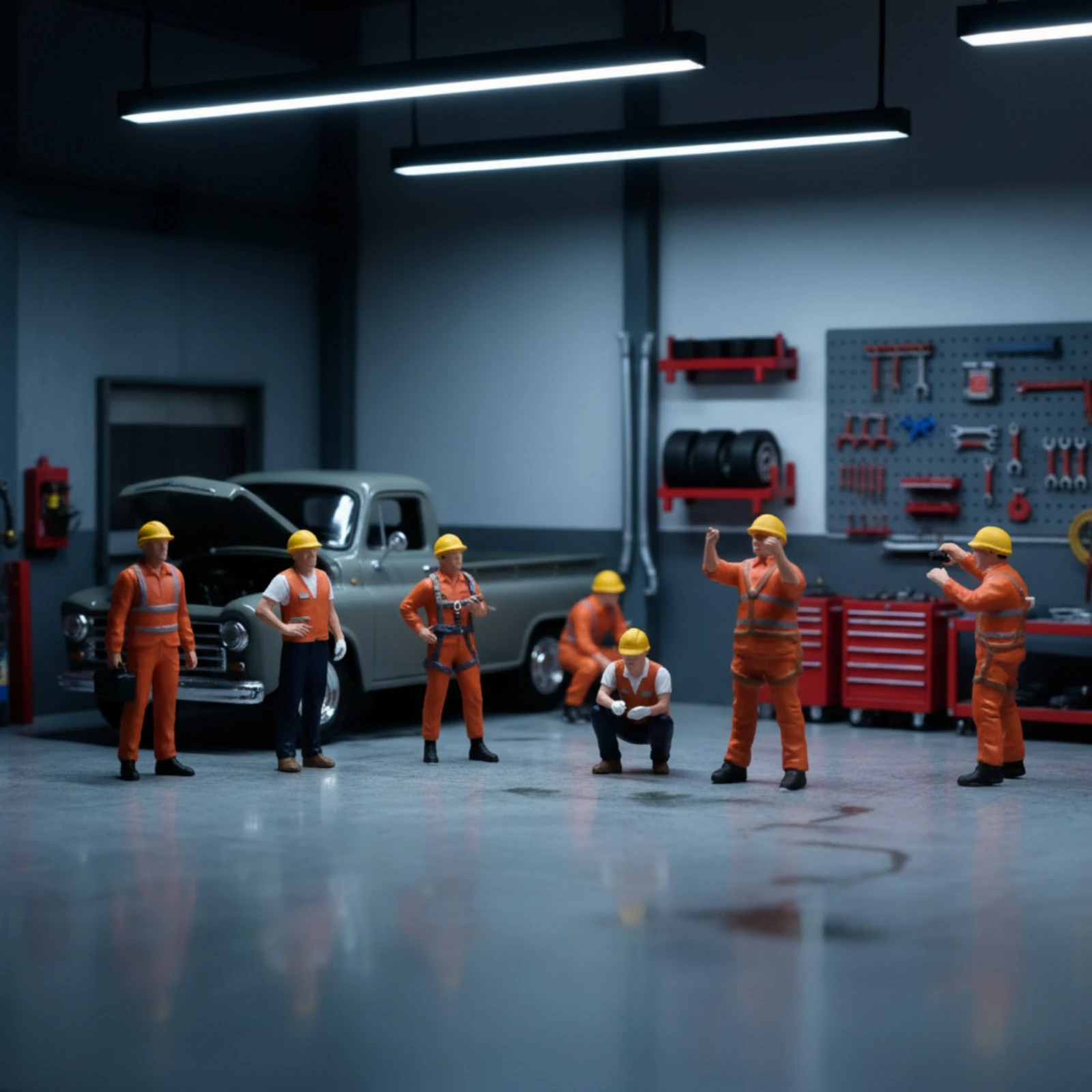 6 Pieces Miniature Construction Worker Figures Realistic Miniature Construction Worker Figurines Diorama Figures Collectible