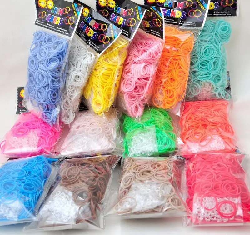 Pantone Color Western European Style Rubber Band Rainbow Knitting Machine Bracelets Loom Bands Arts & Crafts, DIY Toys