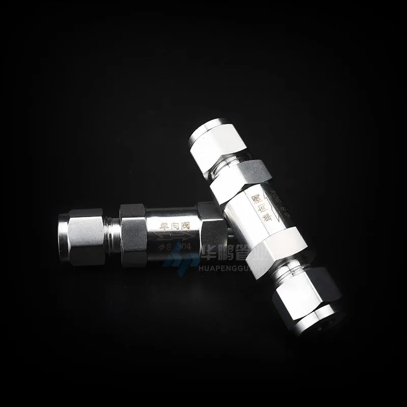 304/316 Stainless Steel Ferrule One-way Valve Fluid Gas Instrument Check Valve 368