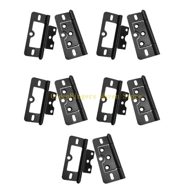 F68D Pack of 10 Silents Door Hinges Without Mortise Need Easy Installion Designs for Furniture Cabinets and Wardrobes
