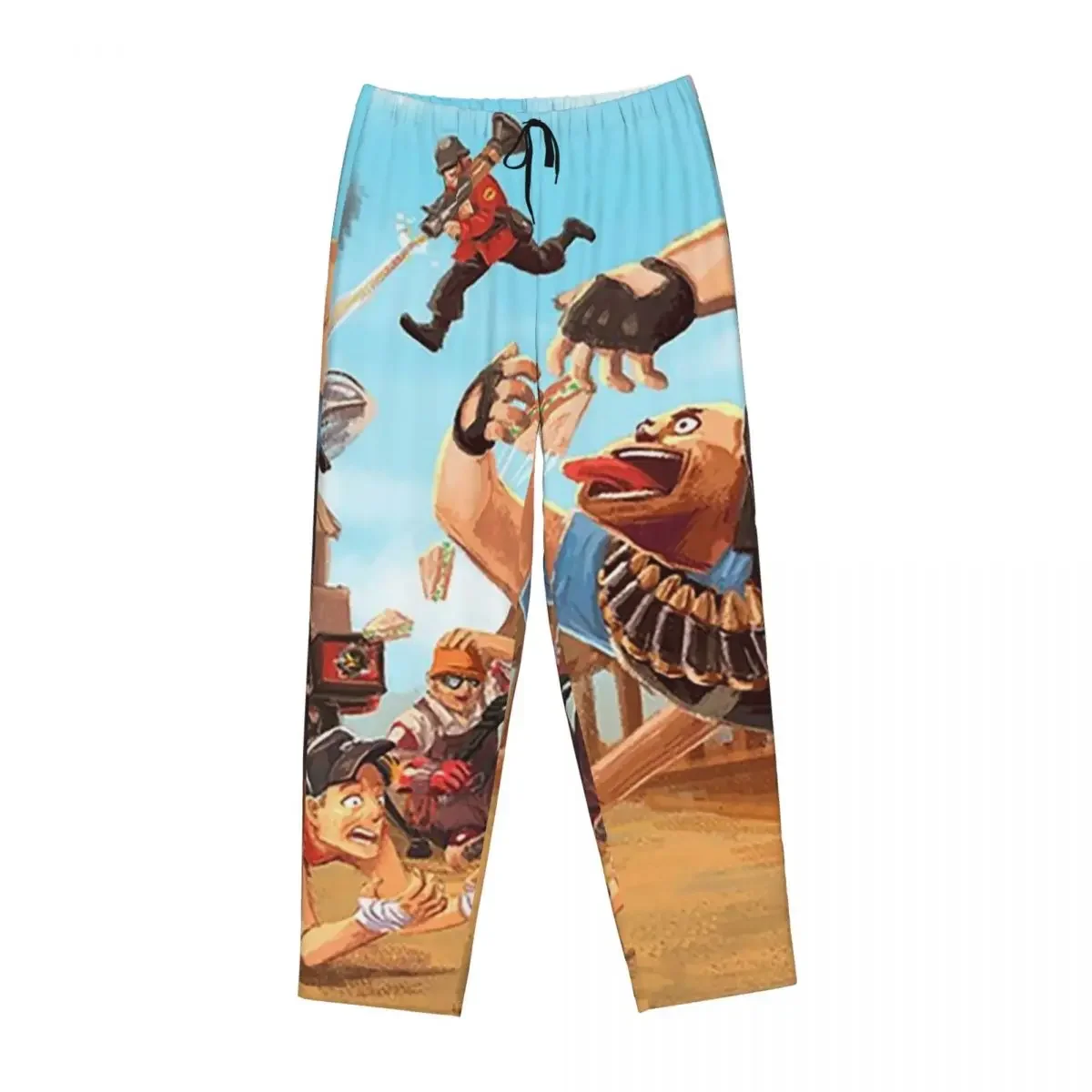 

Custom Team Fortress Red Vs Blue Women Pajama Pants Lounge Sleep Sleepwear Bottoms with Pockets