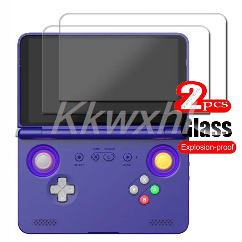 2 Stück für Retroid Pocket Flip2 5,5 Zoll Spielekonsole, gehärtetes Glas auf PocketFlip2 Flip 2 RPF2 9H HD Displayschutzfolie