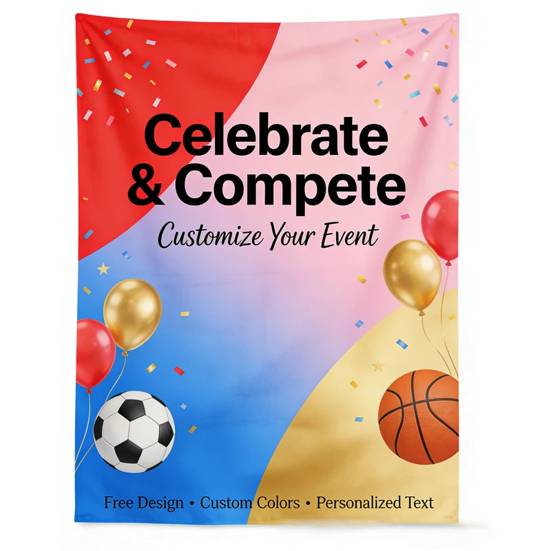 

1PC free Custom GPS Logo Flag Personalized Sateen Fabric Banner For Outdoor Home & Community Decoration