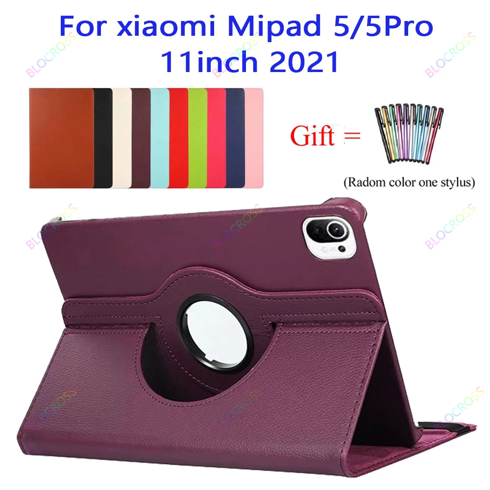 

Rotating Case for Xiaomi Pad 5/Pad 6 11" Redmi Pad 10.6",PU Leather Stand Magnetic Protective Cover for Xiaomi Pad 4 8" Funda