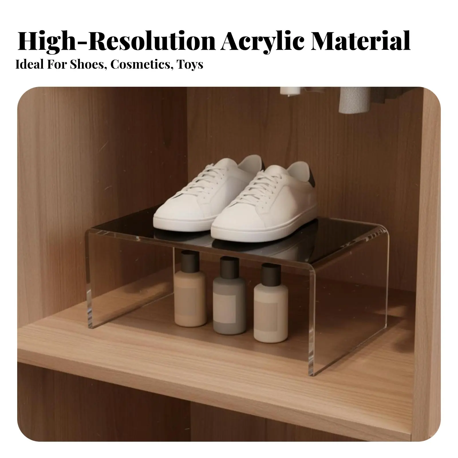 

U-образная подставка для дисплеев, универсальная акриловая подставка для демонстрации, прозрачная подставка-органайзер, компактная прозрачная акриловая подставка-райзер, прочная.