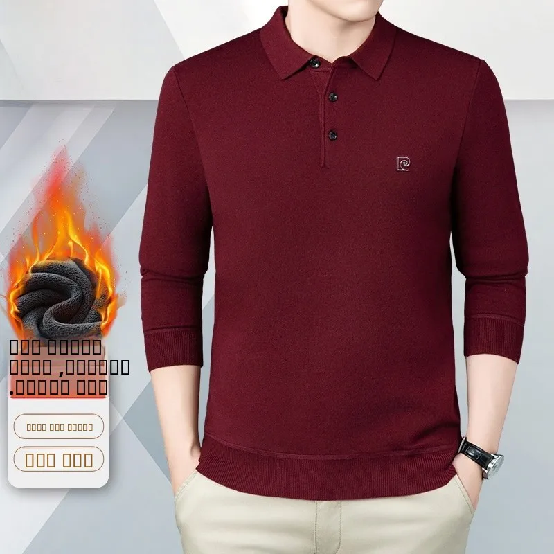 

Pierre Cardin Men's Wool Blend Fce Lined Thiened Knitwear irt Warm Cozy Winter Faion Casual Sle Long Sve